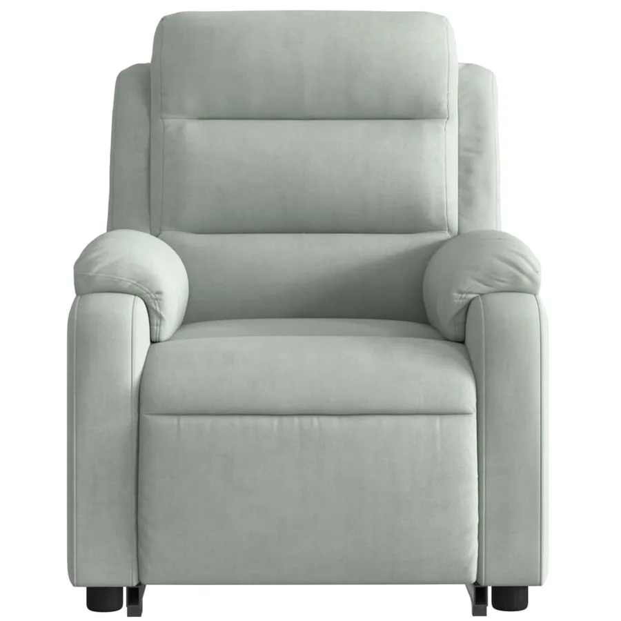 Fauteuil inclinable Gris clair Velours - 8