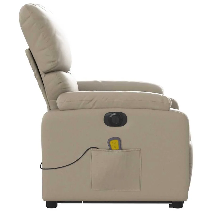 Fauteuil inclinable de massage électrique cappuccino similicuir - 10