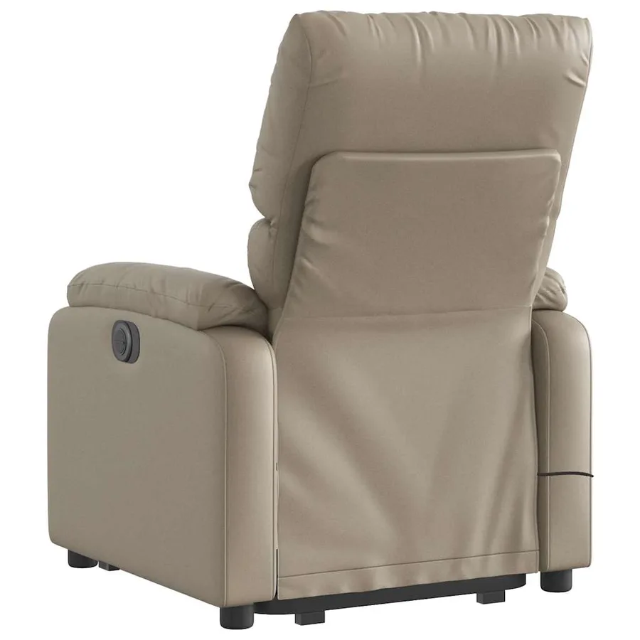 Fauteuil inclinable de massage électrique cappuccino similicuir - 5