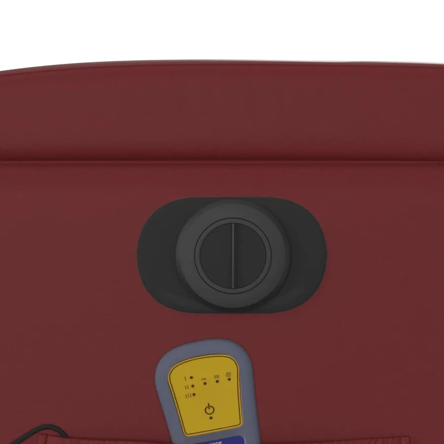 Fauteuil inclinable de massage électrique rouge bordeaux - 13