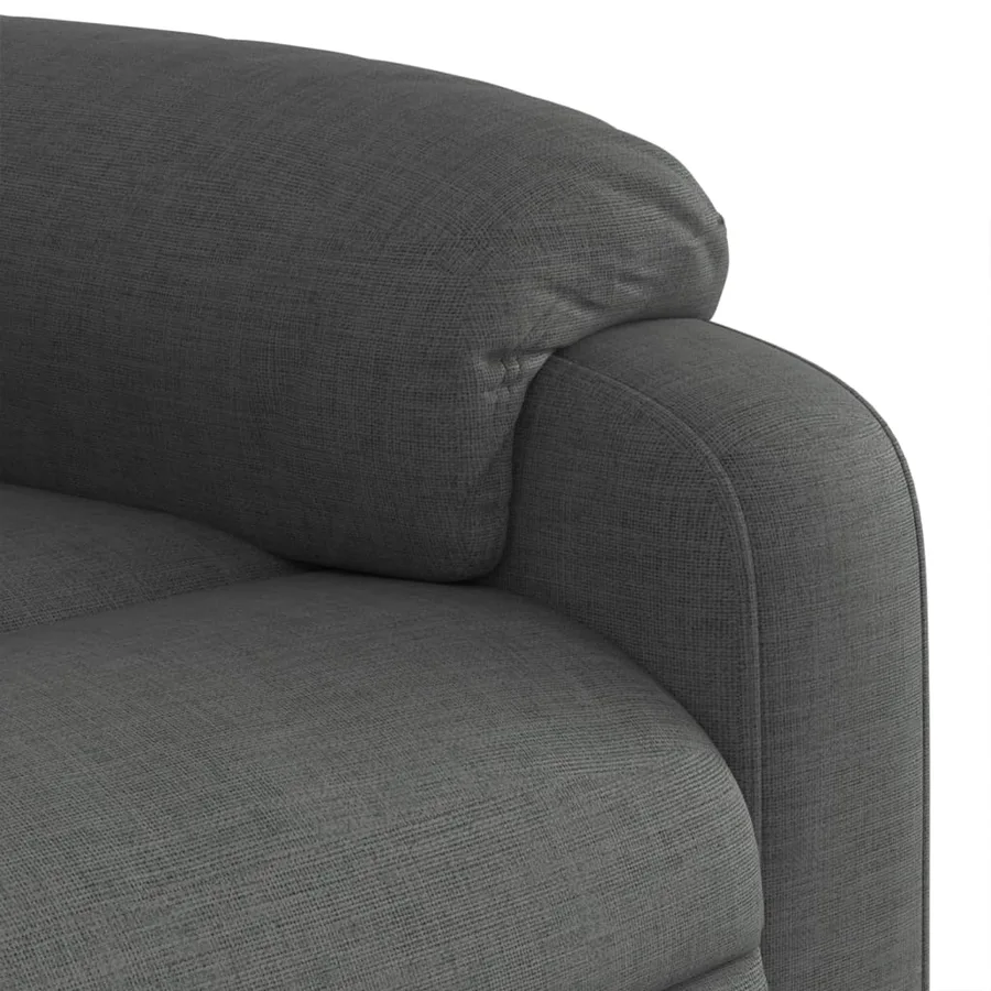 Fauteuil inclinable de massage électrique Gris foncé Tissu - 12