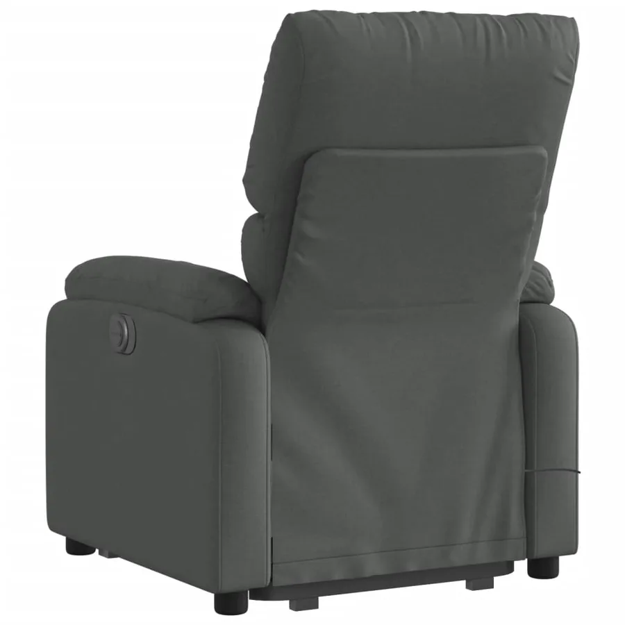 Fauteuil inclinable de massage électrique Gris foncé Tissu - 5