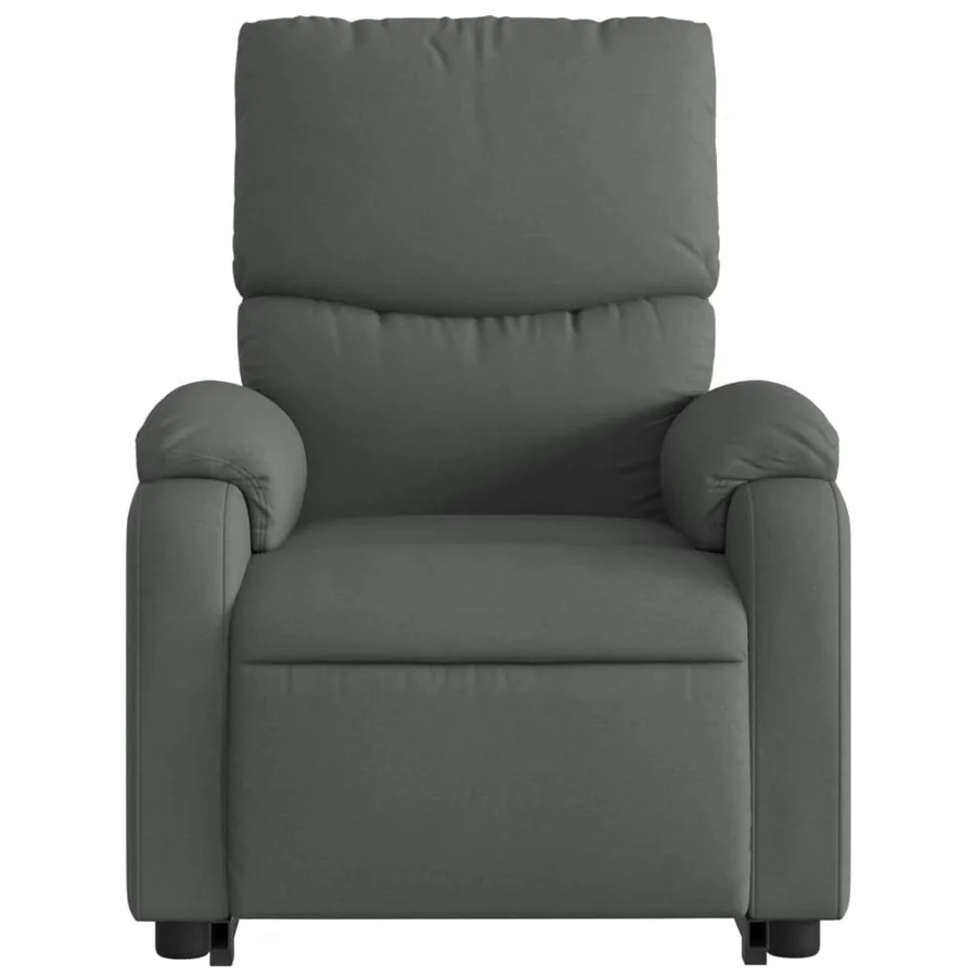 Fauteuil inclinable de massage électrique Gris foncé Tissu - 9
