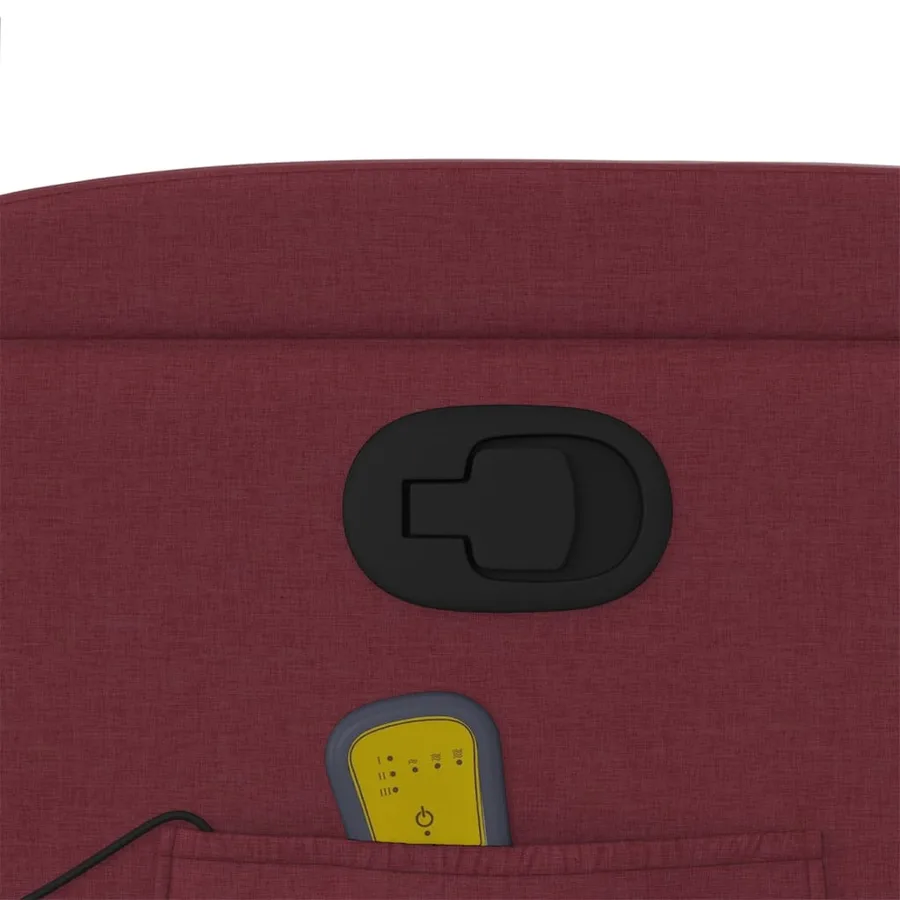 Fauteuil inclinable de massage Rouge bordeaux Tissu - 12