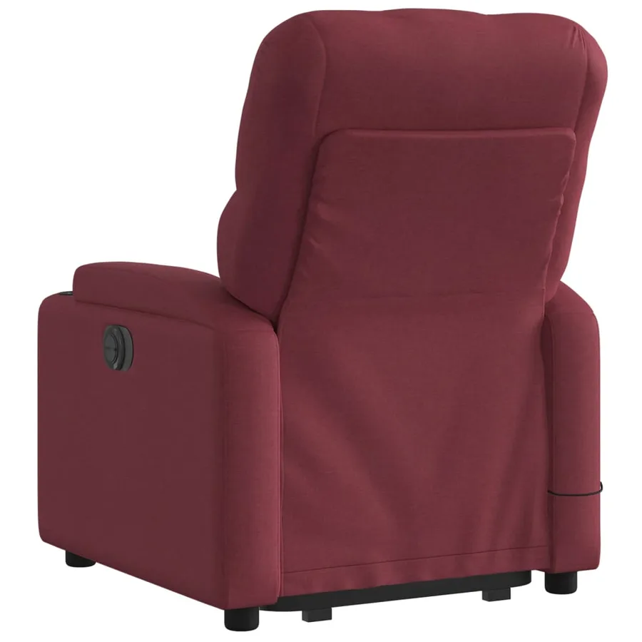 Fauteuil inclinable de massage Rouge bordeaux Tissu - 5