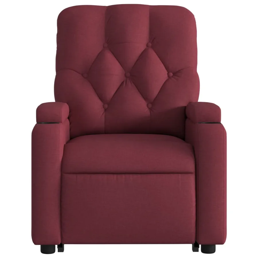 Fauteuil inclinable de massage Rouge bordeaux Tissu - 9