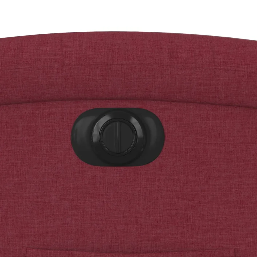 Fauteuil inclinable électrique rouge bordeaux tissu - 13