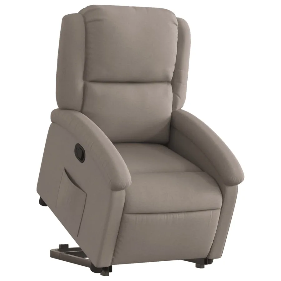 Fauteuil inclinable taupe tissu - 3