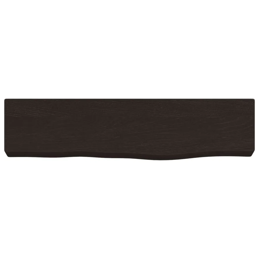 Étagère murale marron foncé 40x10x4 cm bois chêne massif traité - 4