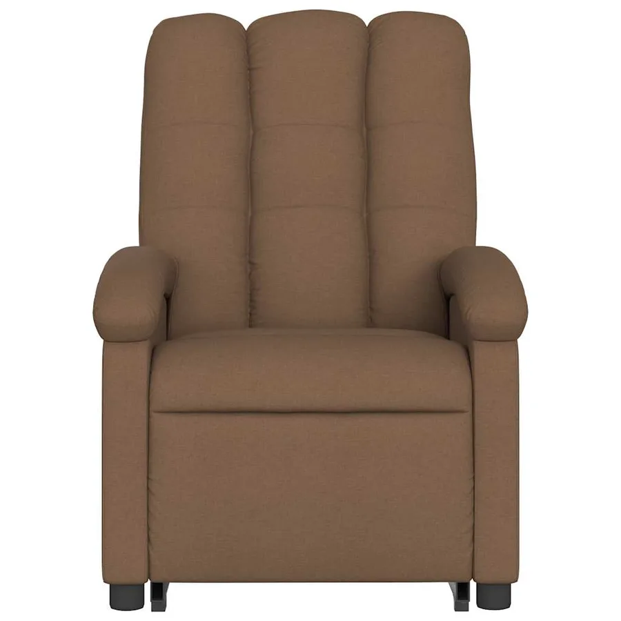 Fauteuil inclinable de massage électrique Marron Tissu - 9