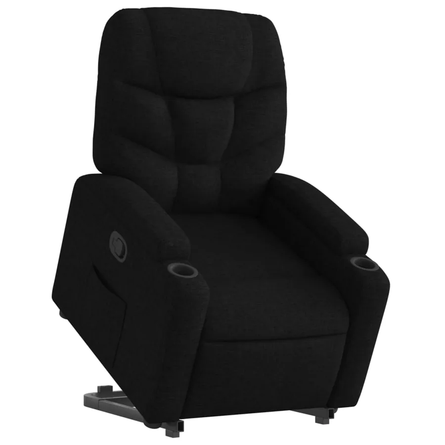 Fauteuil inclinable noir tissu - 3