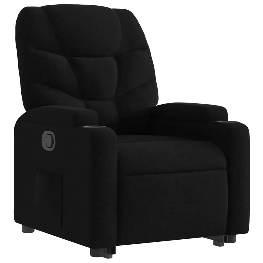Fauteuil inclinable noir tissu - 4