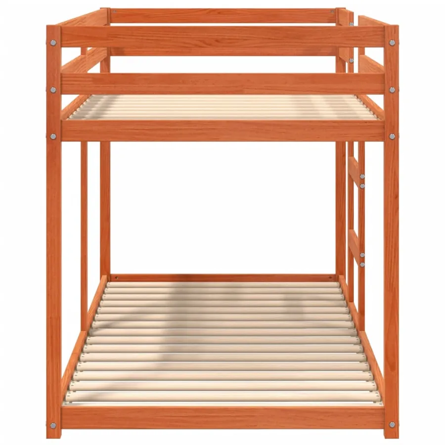 Lit superposé sans matelas cire marron 90x190 cm pin massif - 5