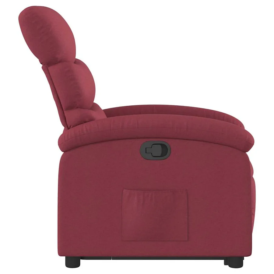 Fauteuil inclinable rouge bordeaux tissu - 10