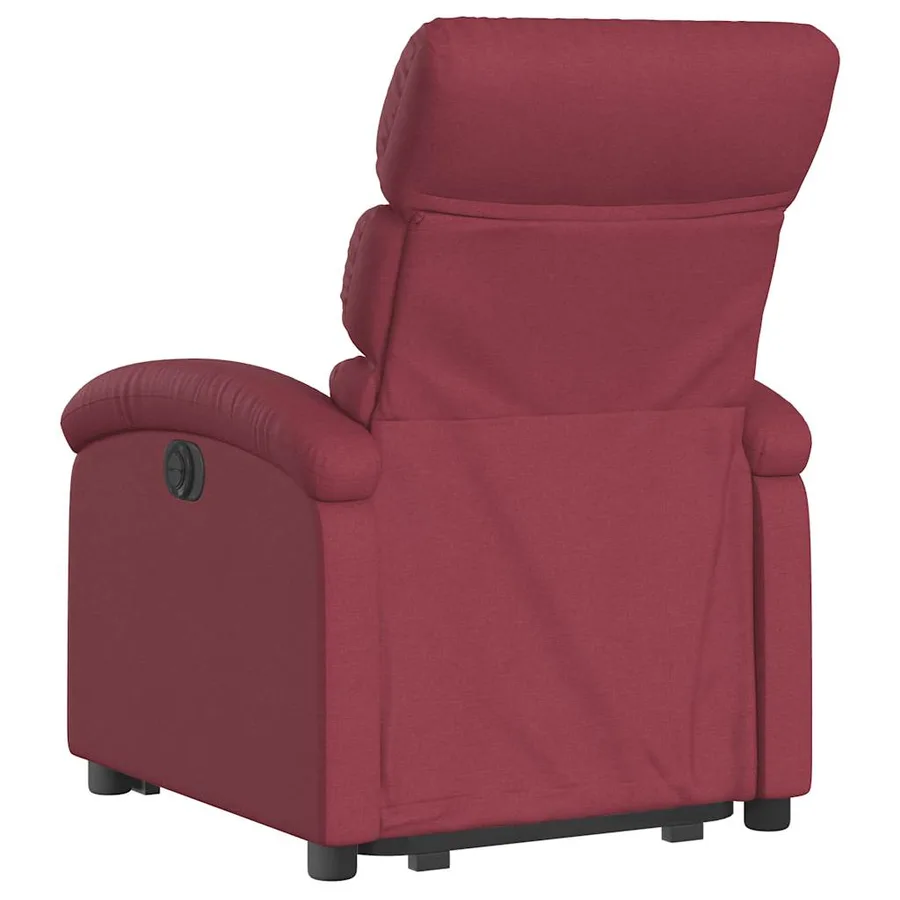 Fauteuil inclinable rouge bordeaux tissu - 5