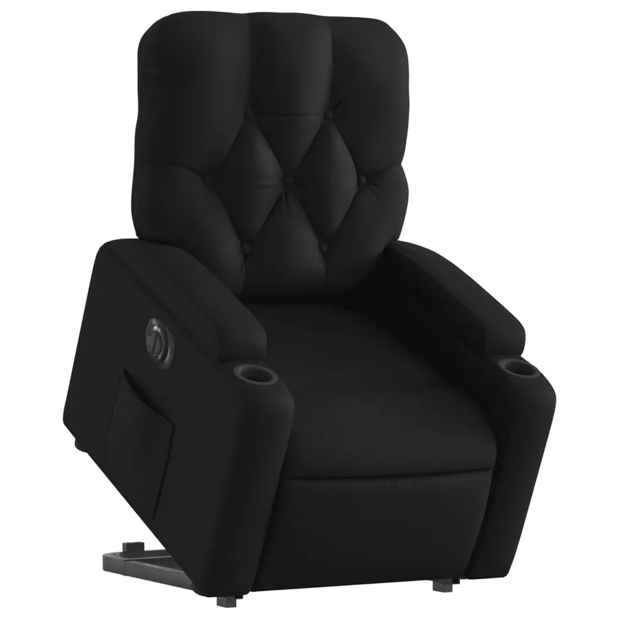 Fauteuil inclinable électrique noir similicuir - 3