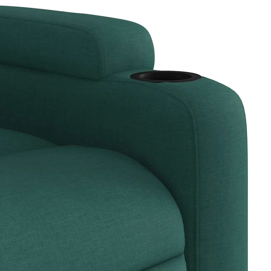 Fauteuil inclinable de massage Vert foncé Tissu - 11