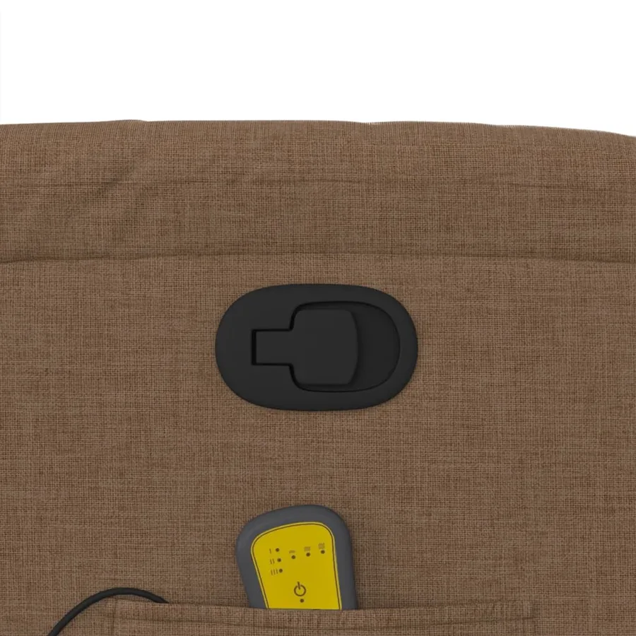 Fauteuil de massage inclinable Marron Tissu - 12