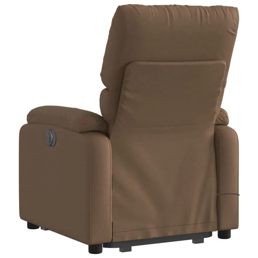 Fauteuil de massage inclinable Marron Tissu - 5