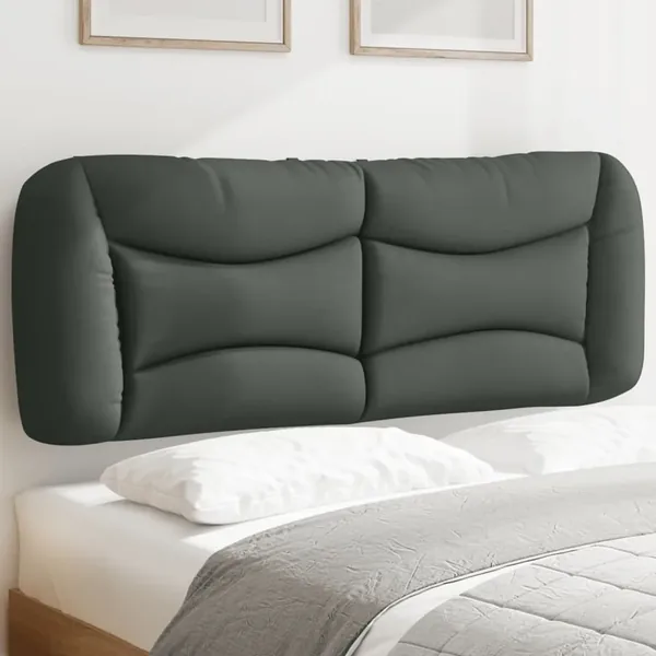 Coussin de tête de lit Hvar gris foncé 140 cm tissu