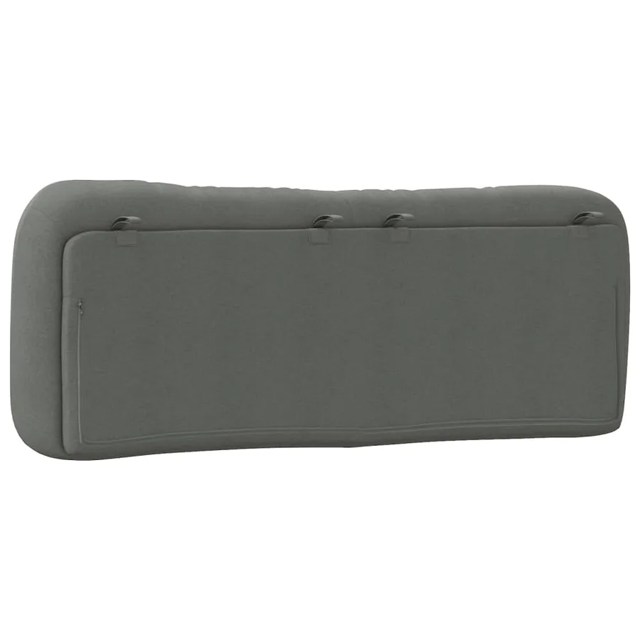 Coussin de tête de lit Hvar gris foncé 140 cm tissu - 7