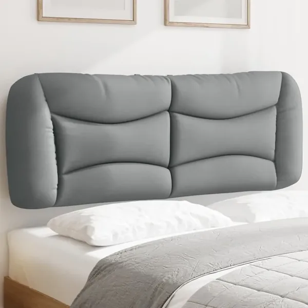 Coussin de tête de lit Hvar gris clair 120 cm tissu