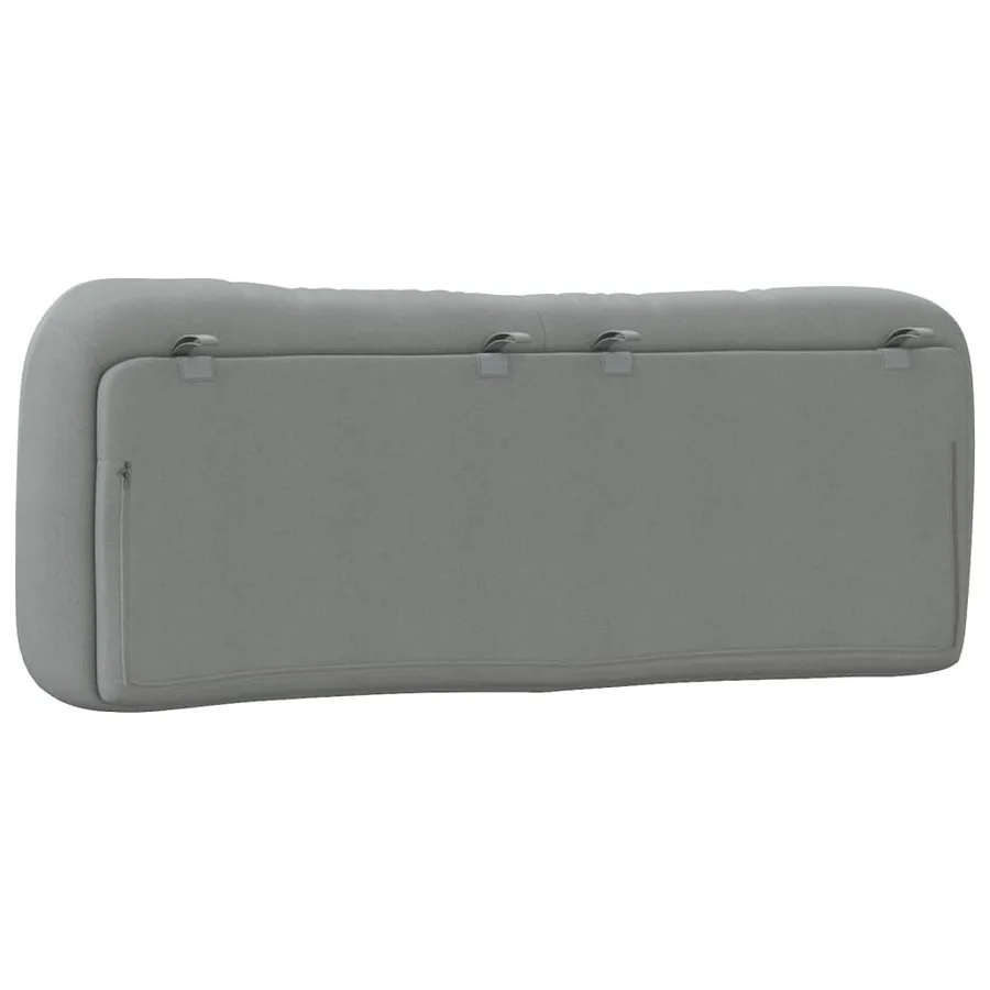Coussin de tête de lit Hvar gris clair 120 cm tissu - 7