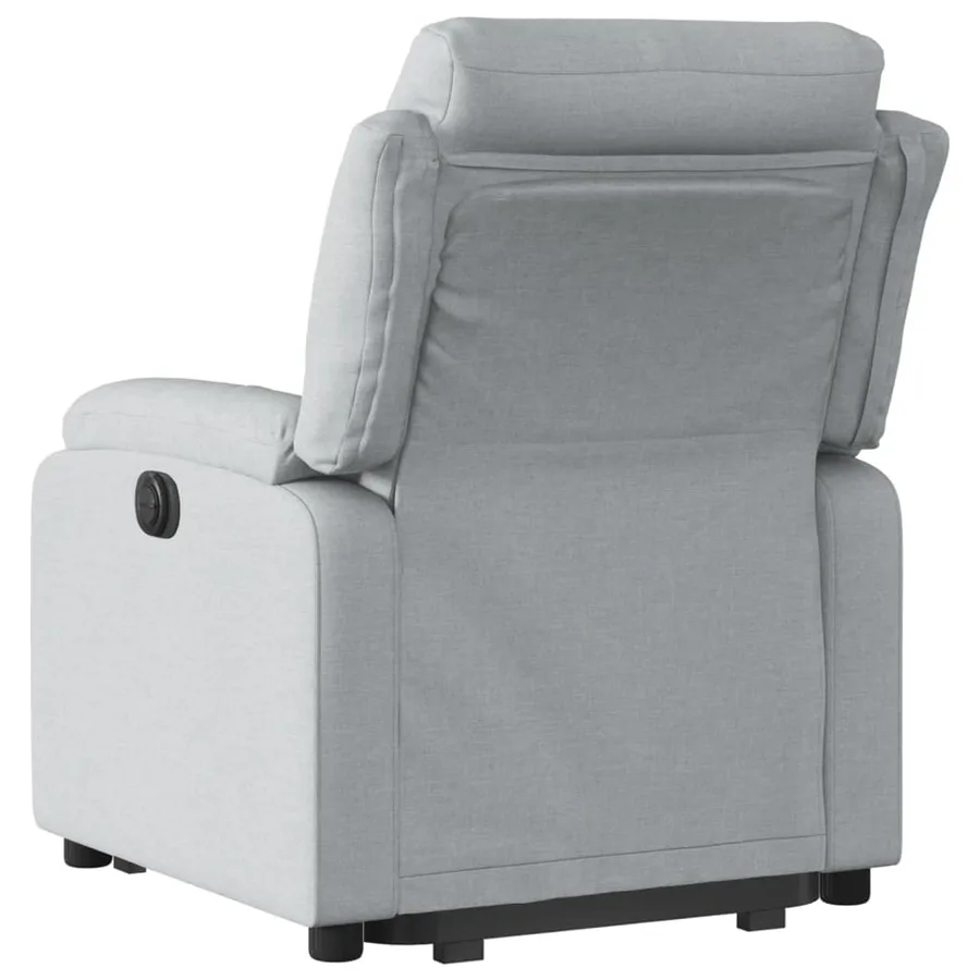 Fauteuil inclinable électrique gris clair tissu - 4