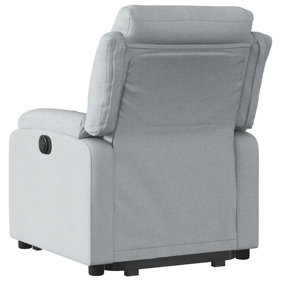 Fauteuil inclinable électrique gris clair tissu - 5