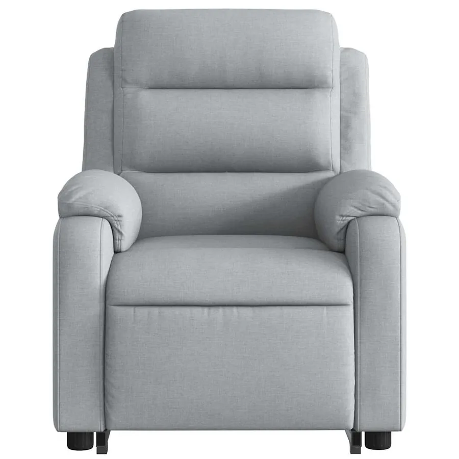 Fauteuil inclinable électrique gris clair tissu - 9