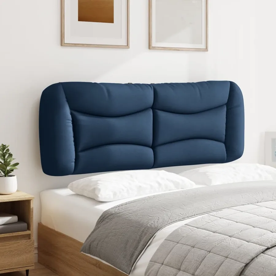 Coussin de tête de lit Hvar bleu 140 cm tissu - 4
