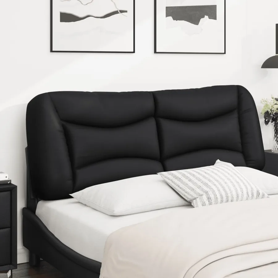 Coussin de tête de lit Hvar noir 120 cm similicuir - 3