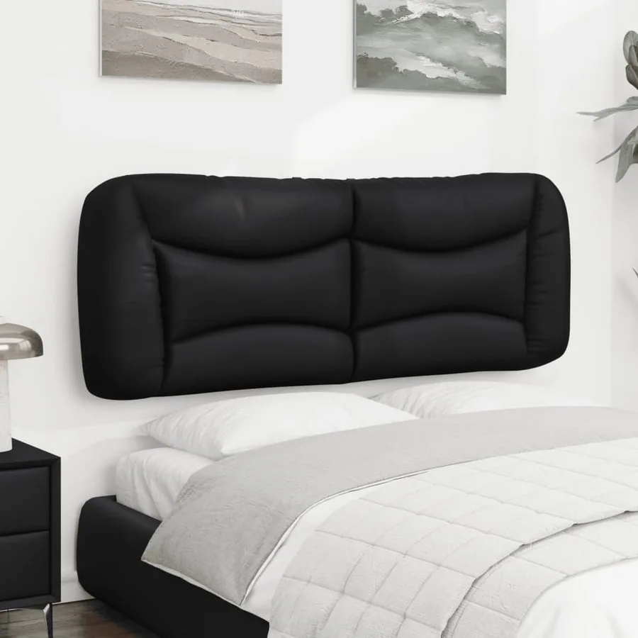 Coussin de tête de lit Hvar noir 120 cm similicuir - 4