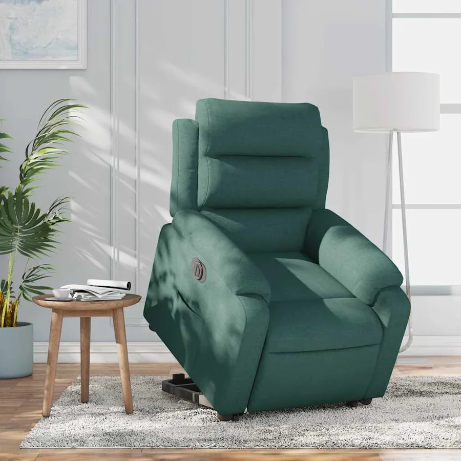 Fauteuil inclinable électrique vert foncé tissu - 16