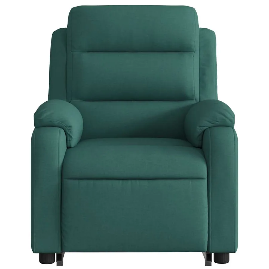 Fauteuil inclinable électrique vert foncé tissu - 9