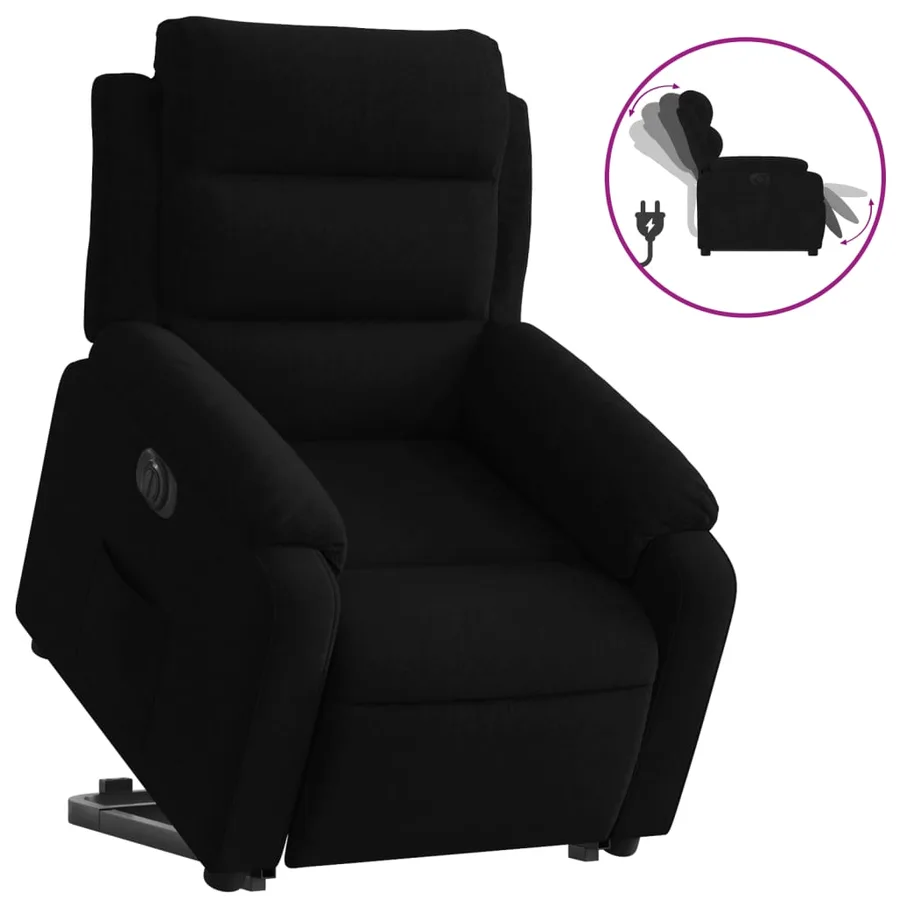 Fauteuil inclinable électrique noir velours - 2