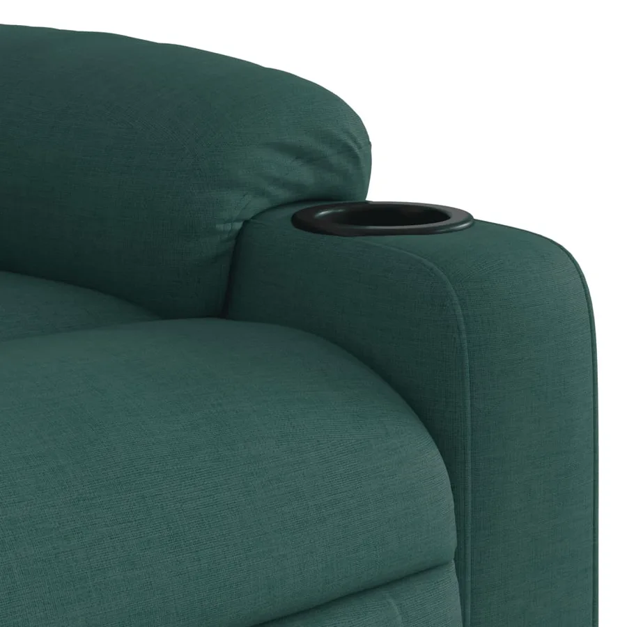 Fauteuil inclinable de massage électrique Vert foncé Tissu - 12