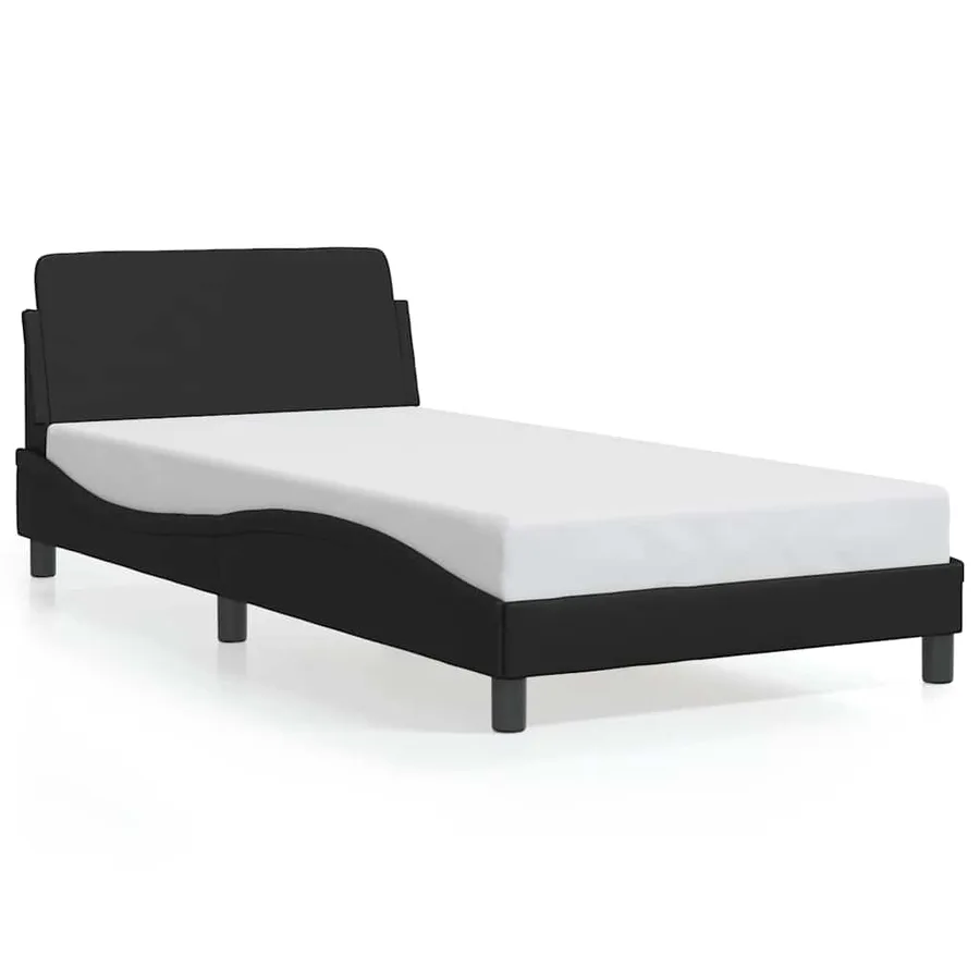 Cadre de lit Dover noir 100x200 cm similicuir - 2