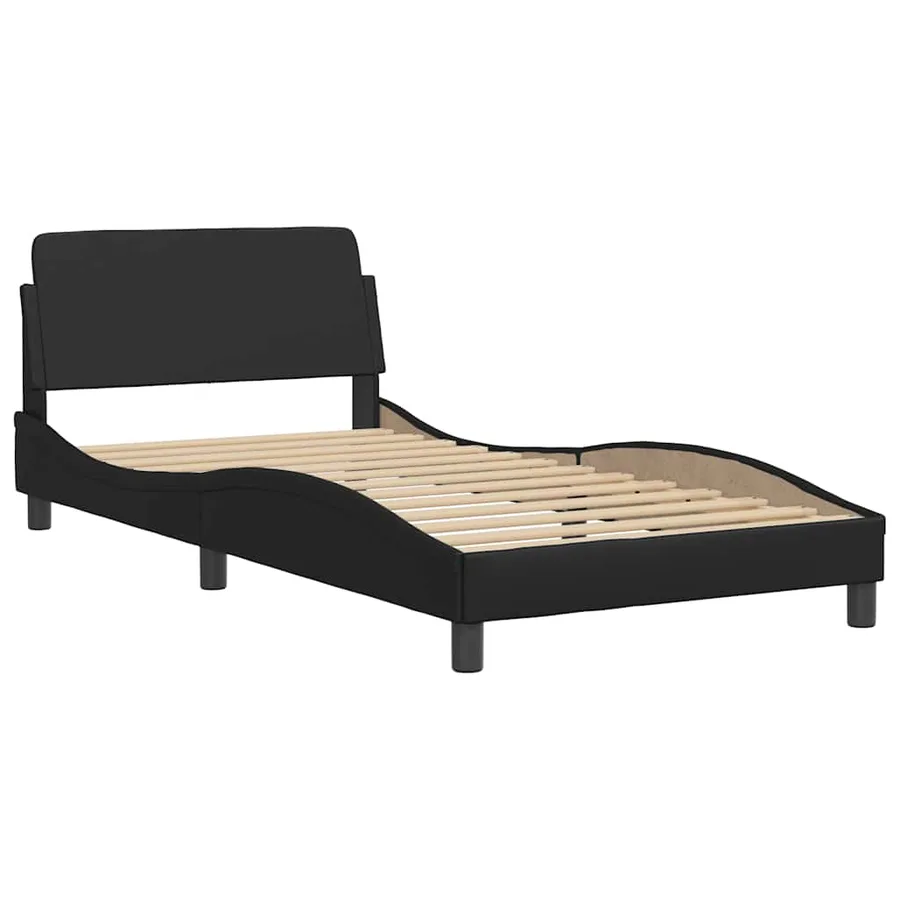 Cadre de lit Dover noir 100x200 cm similicuir - 3