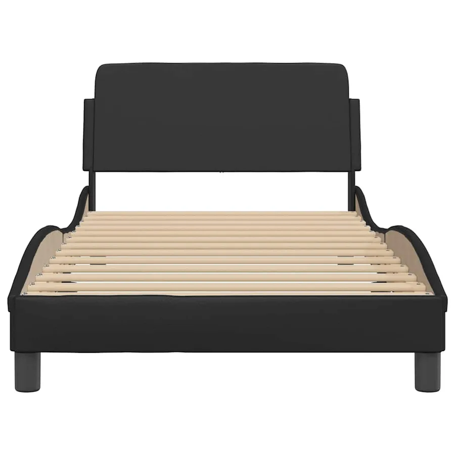 Cadre de lit Dover noir 100x200 cm similicuir - 4