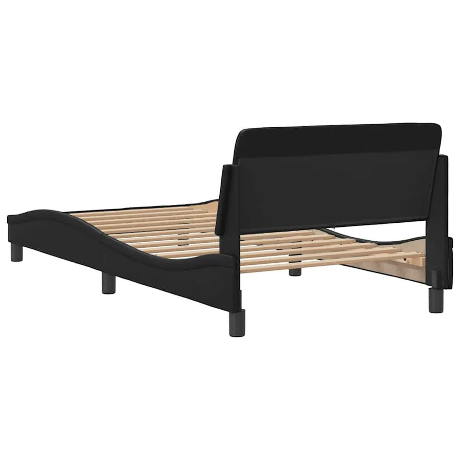 Cadre de lit Dover noir 100x200 cm similicuir - 6