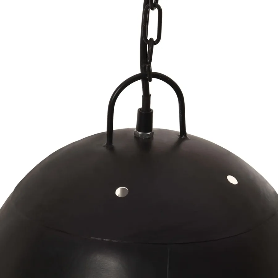 Lampe suspendue industrielle 25 W Noir Rond 42 cm E27 - 7
