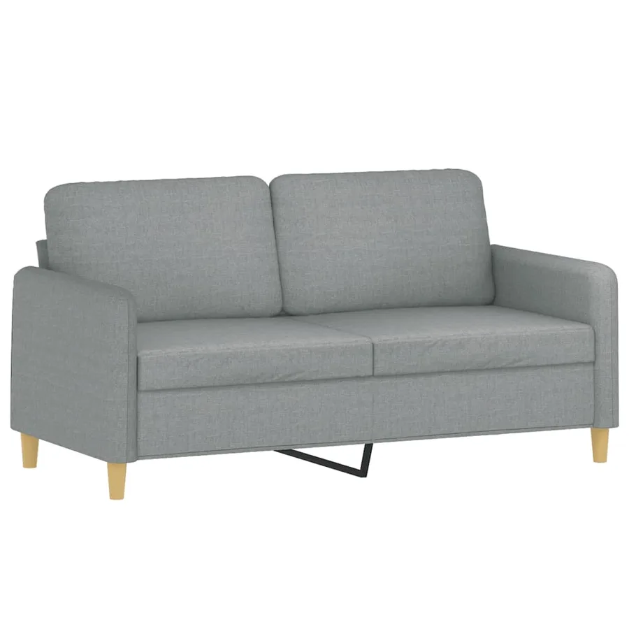 Ensemble de canapés 3 pcs avec coussins Gris clair Tissu - 4