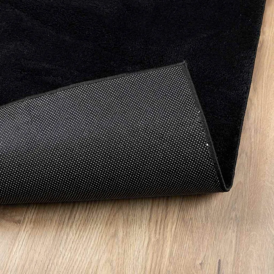 Tapis OVIEDO à poils courts noir 160x230 cm - 5