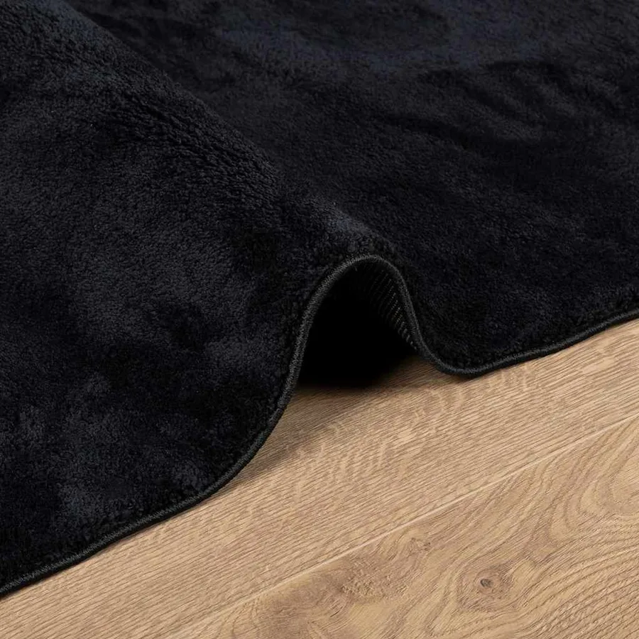 Tapis OVIEDO à poils courts noir 160x230 cm - 6