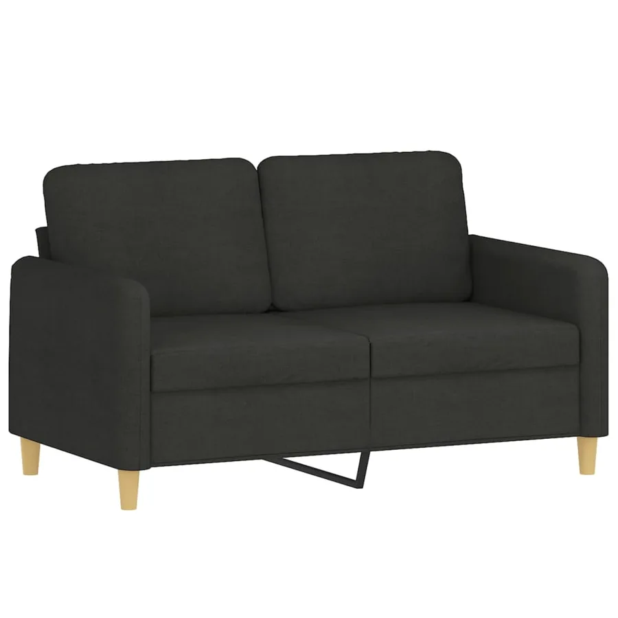Ensemble de canapés 3 pcs avec coussins Noir Tissu - 4