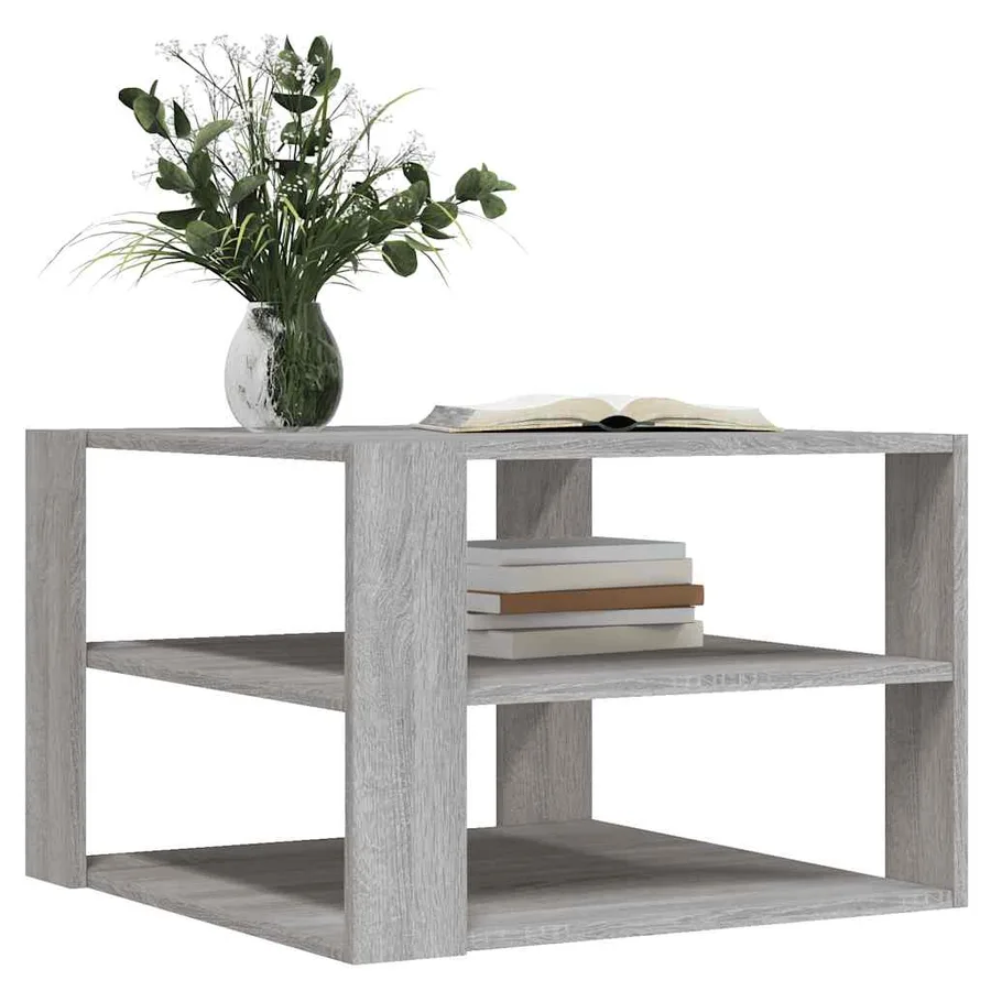 Table basse sonoma gris 58x58x40 cm bois d'ingénierie - 3