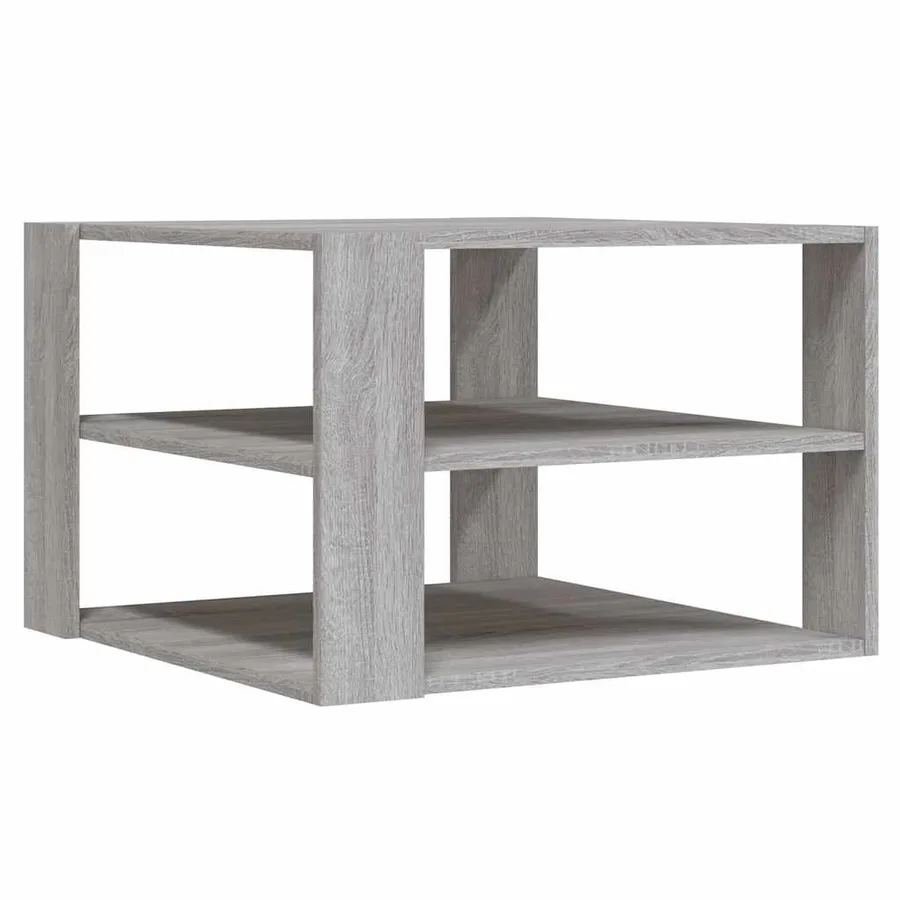 Table basse sonoma gris 58x58x40 cm bois d'ingénierie - 5