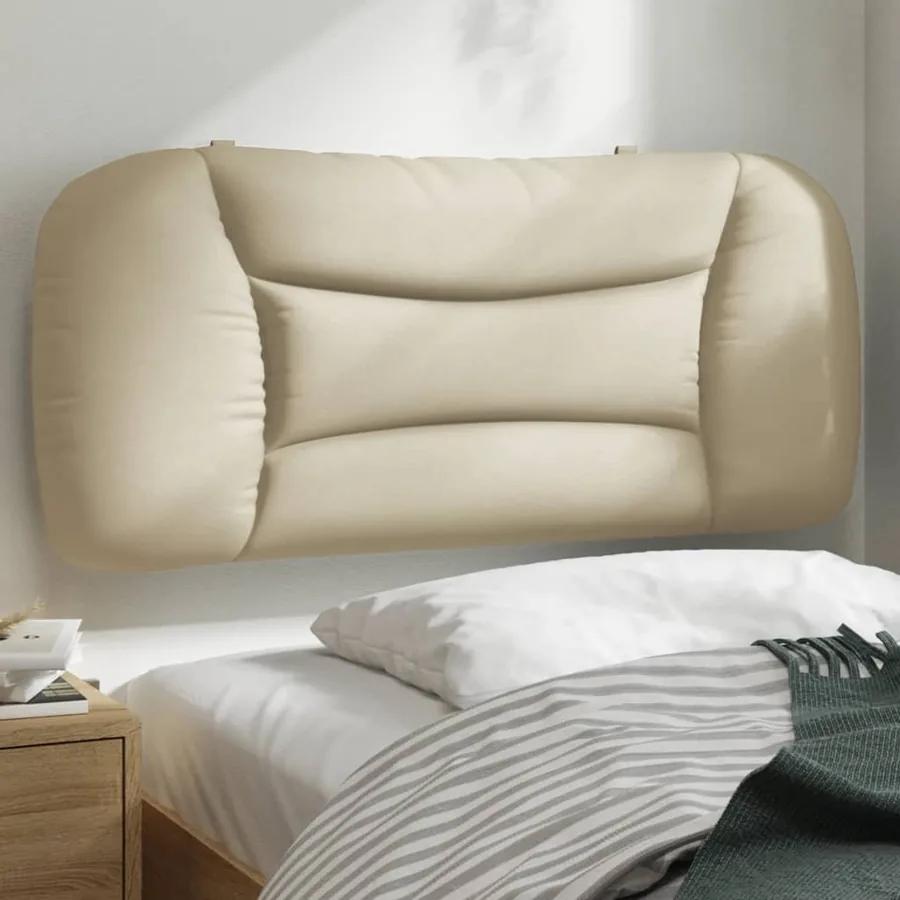 Coussin de tête de lit Hvar crème 90 cm tissu