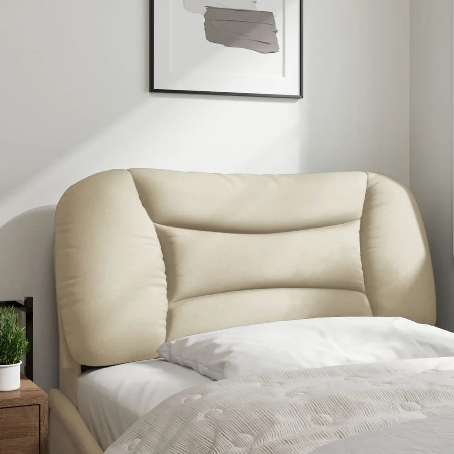 Coussin de tête de lit Hvar crème 90 cm tissu - 3